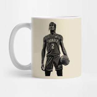 Shai Gilgeous-Alexander || Vintage pencil Drawing Mug